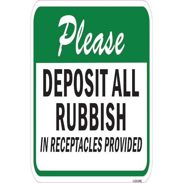 Signmission Safety Sign, 12 in Height, Aluminum, 18 in Length, 24881 A-1218-24881 - main